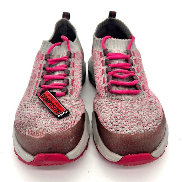 Rocky Shoes - Rocky Composite Toe Slip Oil Resistant Work Shoes Womens Size 7.5M Gray Pink